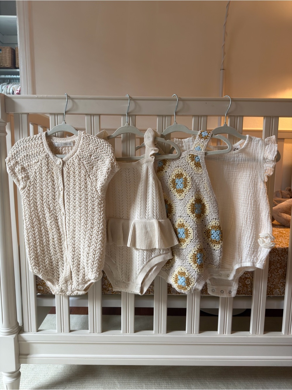 Zara Cream Knit & Crochet Baby One-Piece Bundle!!